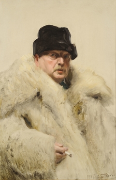 Self-Portrait in a Wolfskin by Anders Zorn