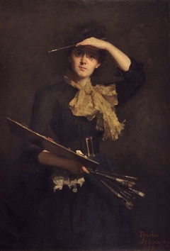 Self-portrait in Uffizi by Thérèse Schwartze