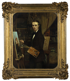 Self portrait by Jan Hindrik Kiewiet de Jonge