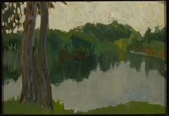 Sketch of a landscape - Pond by Konrad Krzyżanowski