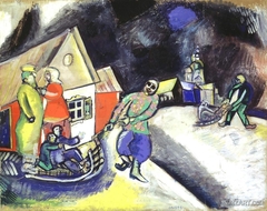 Snow, Winter in Vitebsk by Marc Chagall