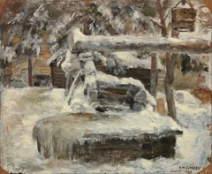 Snowy Courtyard by Akseli Gallen-Kallela