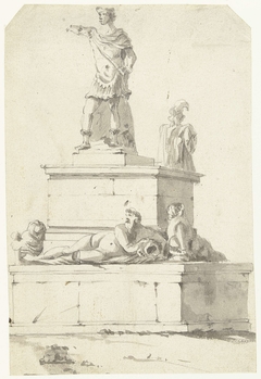 Standbeeld van een Romein by Unknown Artist