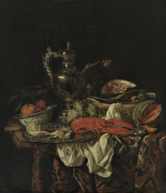 Still Life with a Silver Pitcher by Abraham van Beijeren