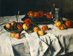 Still life with apples by Carl Schuch