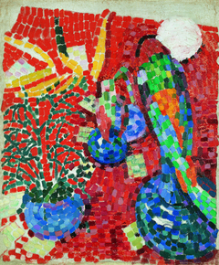 Still Life with Parrot by Robert Delaunay