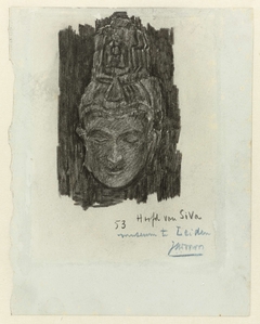 Studie naar een kop van een Siva in het Museum voor Volkenkunde te Leiden by Jan Toorop