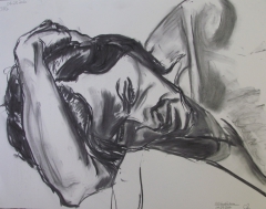 Study of Jill 04.29.12; Charcoal on Paper;18in X 24in; Steve Hendrickson; Collection: Jill Gannicott by Steve Hendrickson