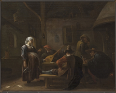 Tavern Scene with a Pregnant Hostess by Jan Steen