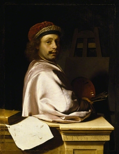 The Artist as Virtuoso at His Easel: Self Portrait, Aged 32 by Frans van Mieris the Elder