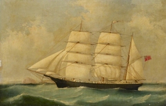 The barque George Durkee under way by Frederick Tudgay