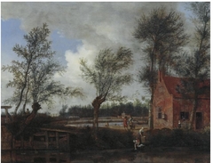 The Black Pig Inn at Maarssen by Jan van der Heyden