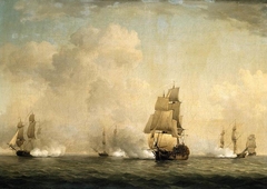 The Capture of a French Ship by Royal Family Privateers by Charles Brooking