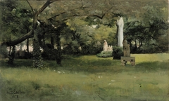 The Cluny Museum Garden in Paris by Albert Edelfelt