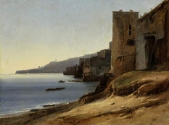 The coast of the Bay of Naples near Posilippo by Jules Coignet