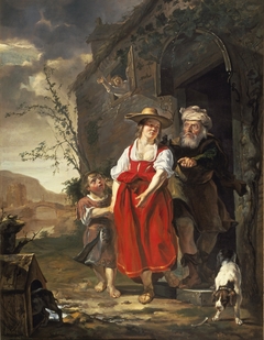 The Dismissal of Hagar by Gabriël Metsu