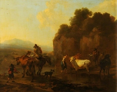 The Ford by Nicolaes Pieterszoon Berchem