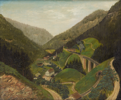 The Höllental Railway near the Ravenna Bridge by Georg Michael Zimmermann