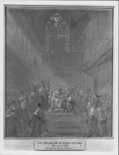 The Homage at the Coronation of Queen Victoria (oil sketch) by George Hayter