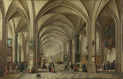 The Interior of a Gothic Church looking East by Hendrik van Steenwijk II