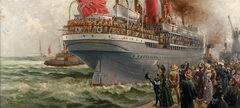 The 'Kinfauns Castle' as a troopship by Charles de Lacy