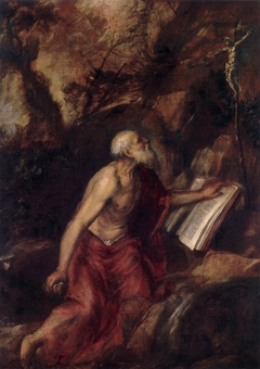 The penitent Saint Jerome by Titian