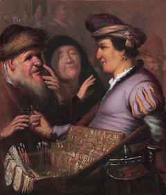 The Spectacles-pedlar (Sight) by Rembrandt