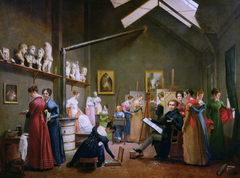 The Studio of Abel de Pujol by Adrienne Marie Louise Grandpierre-Deverzy