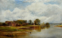 The Trent at Swarkestone, Derbyshire by George Turner