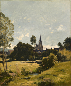 The Village Church by Henri Harpignies