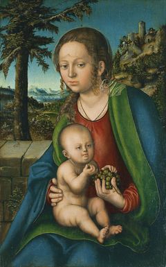 The Virgin with Child with a Bunch Grapes by Lucas Cranach the Elder