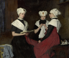 Three girls from the Amsterdam Orphanage by Thérèse Schwartze