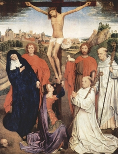 Triptych of Jan Crabbe. Center table by Hans Memling