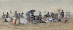 Trouville, scène de plage by Eugène Louis Boudin