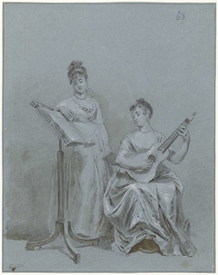 Twee musicerende dames by Charles Howard Hodges