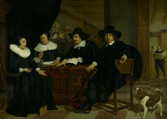 Two regents and two regentesses of the Spinhuis by Bartholomeus van der Helst