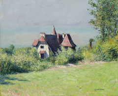 une villa à Trouville by Gustave Caillebotte