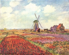 Tulip Field in Holland by Claude Monet