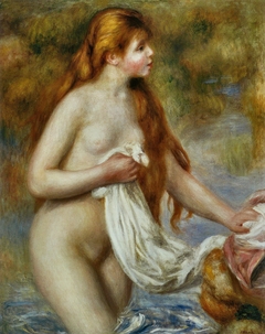 Bather with Long Hair by Auguste Renoir