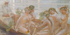 Väinämöinen's Voyage ; Väinämöinen with Maidens by Akseli Gallen-Kallela