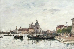 Venice: Santa Maria della Salute and the Dogana Seen from across the Grand Canal by Eugène Louis Boudin