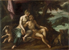 Venus and Adonis by Hans von Aachen