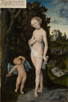 Venus with Cupid Stealing Honey by Lucas Cranach the Elder