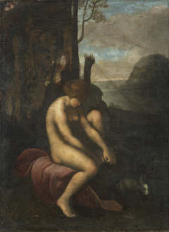 Venus Wounded by a Rose Thorn by Italian