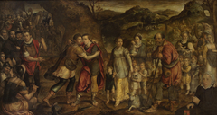 Versöhnung Jakobs mit Esau by Jacob Willemsz Delff