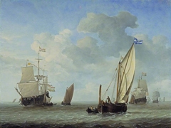 Vessels in a Breeze by Willem van de Velde the Younger