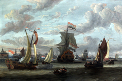 View of Amsterdam with the Ij by Abraham Storck