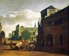 View of the Church of St. Gereon and St. Pantaleon's, Cologne by Gerrit Adriaenszoon Berckheyde