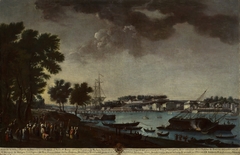 View of the Town and Port of Bayonne from the Pathways of Boufflers (La villa y puerto de Bayona tomada desde el paseo de Boufflers) by Juan Patricio Morlete Ruiz