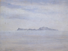 View over the sea to the island of Capri. May 9, 1828 (?) by Carl Gustav Carus